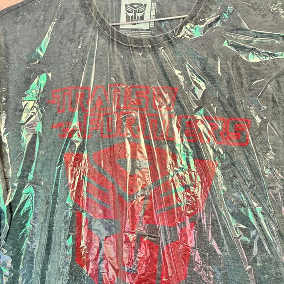 Transformers blue burnout short sleeve shirtmen/unisex size L red logo and text! - Picture 3 of 3